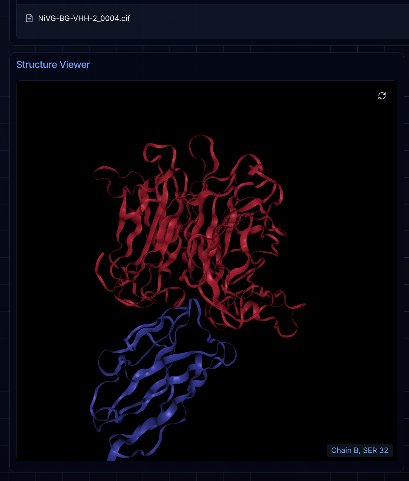 Structure preview in NGL viewer